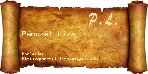 Pánczél Liza névjegykártya