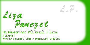 liza panczel business card